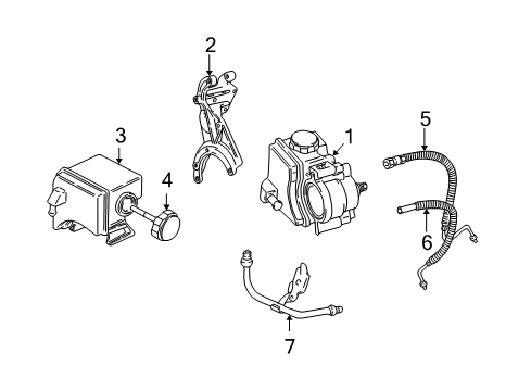 1995 Pontiac Sunfire P/S Pump & Hoses, Steering Gear & Linkage Diagram 4 - Thumbnail