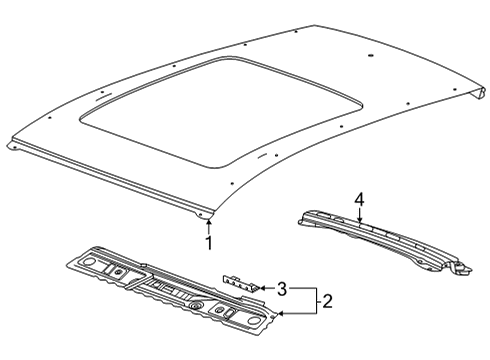 2022 Chevy Trailblazer Roof & Components Diagram 1 - Thumbnail