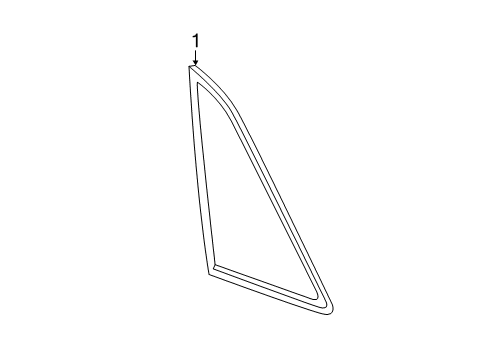 2020 Cadillac CT6 Quarter Panel - Glass & Hardware Diagram