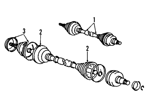 1987 Chevy Nova Front Axle Shafts & Joints, Drive Axles Diagram