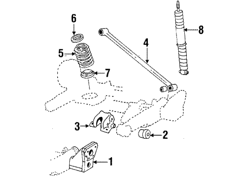 1995 Buick Century Rear Axle, Suspension Components Diagram 2 - Thumbnail