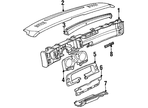 1992 Chevy Camaro CLUSTER A Diagram for 25088981