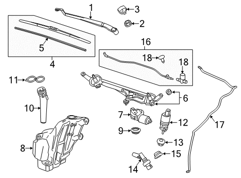 2014 Chevy Impala Blade Assembly, Wsw Diagram for 84589113