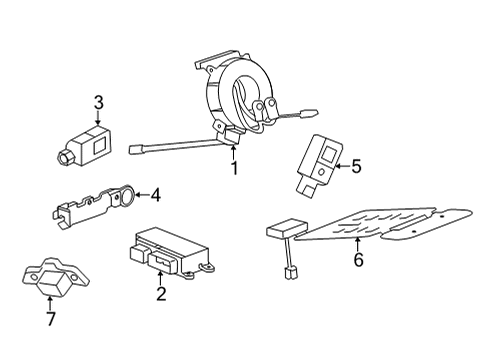 2022 Cadillac CT5 MODULE ASM-AIRBAG SEN & DIAGN Diagram for 13542692