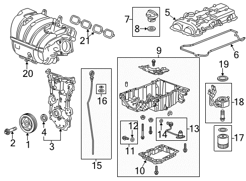 2016 Cadillac ATS Engine Parts & Mounts, Timing, Lubrication System Diagram 6 - Thumbnail