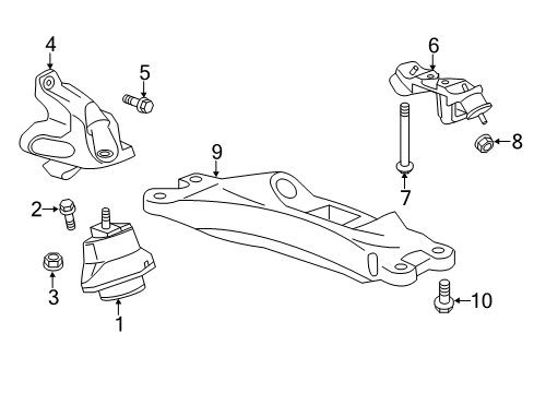 2018 Cadillac ATS Engine & Trans Mounting Diagram 6 - Thumbnail