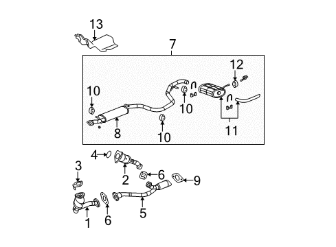 2004 Chevy Malibu Exhaust Components Diagram 3 - Thumbnail