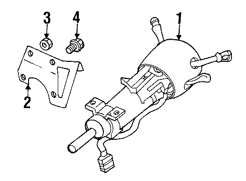 2002 Oldsmobile Aurora Steering Column, Steering Wheel Diagram 1 - Thumbnail