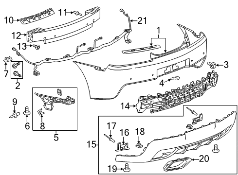 2015 Chevy Camaro Rear Bumper Diagram