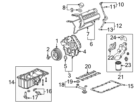 2009 Cadillac STS Engine Parts & Mounts, Timing, Lubrication System Diagram 6 - Thumbnail