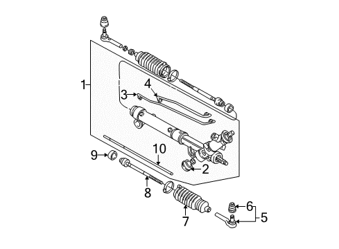 2009 Buick LaCrosse Pipe Kit,Steering Gear (Light) Diagram for 88965519