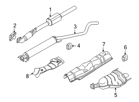 2008 Saturn Astra Shield,Exhaust Rear Muffler Heat Diagram for 13177879