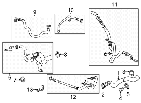 2023 Cadillac CT4 Radiator Hoses Diagram 2 - Thumbnail