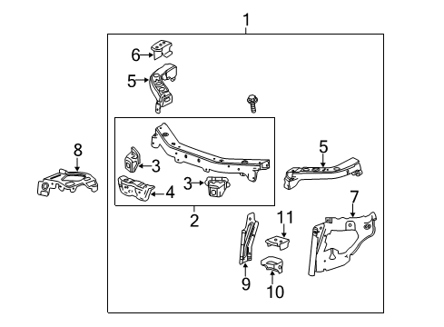 2012 GMC Terrain Radiator Support Diagram