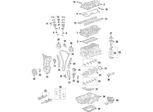 2016 Cadillac ATS Engine Parts & Mounts, Timing, Lubrication System Diagram 1 - Thumbnail