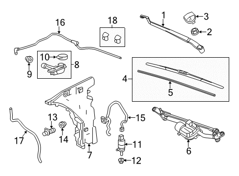 2014 Cadillac CTS Wiper & Washer Components Diagram 2 - Thumbnail