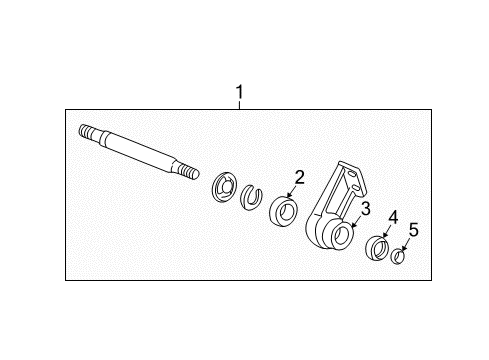 1996 Pontiac Sunfire Front Wheel Drive Shaft Kit Diagram for 26034381