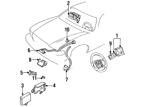 1995 Buick Park Avenue Air Bag Components Diagram