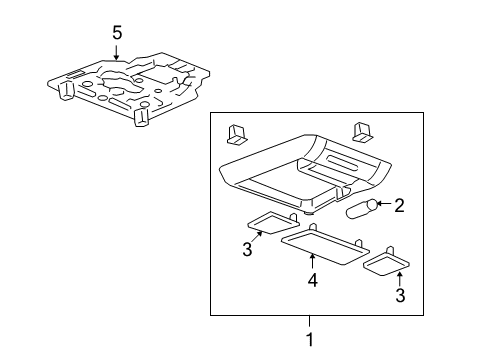 2013 GMC Yukon Overhead Console Diagram 5 - Thumbnail