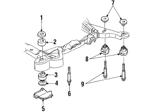 1987 Buick Riviera Body Mounting - Front Suspension Diagram