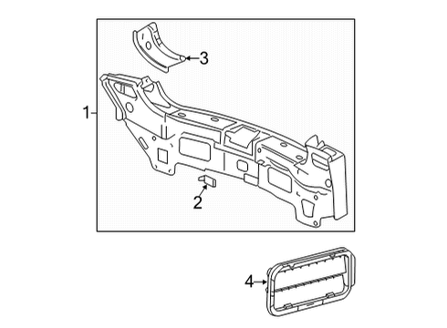 2020 Cadillac XT4 Rear Body Diagram