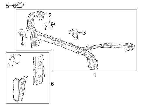 2024 Buick Encore GX SUPPORT ASM-F/END UPR TIE BAR Diagram for 60007867