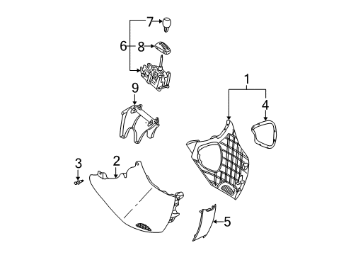 2007 Chevy Equinox Indicator Assembly, Automatic Transmission Control Diagram for 25897279