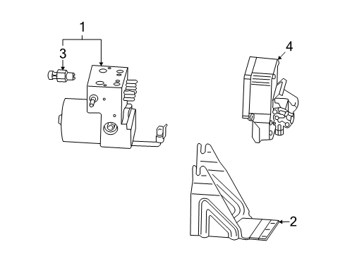 2004 Cadillac SRX Anti-Lock Brakes Diagram