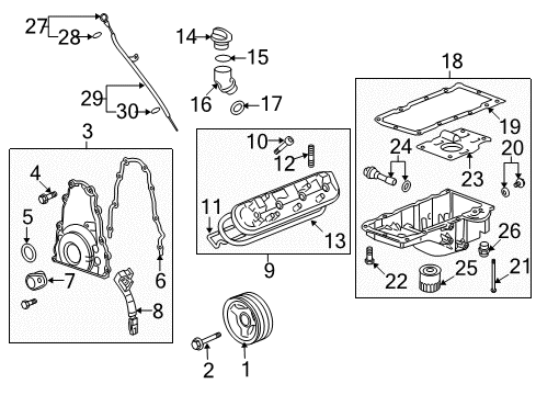 2011 Cadillac CTS Engine Parts & Mounts, Timing, Lubrication System Diagram 9 - Thumbnail