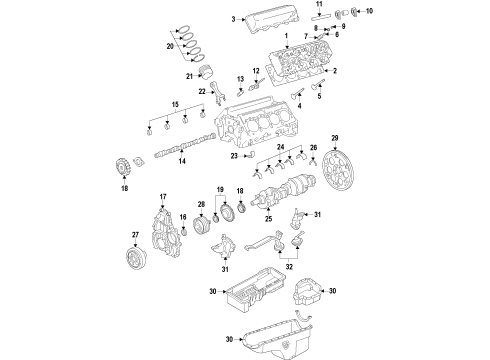 2011 GMC Sierra 3500 HD Engine Parts & Mounts, Timing, Lubrication System Diagram 2 - Thumbnail