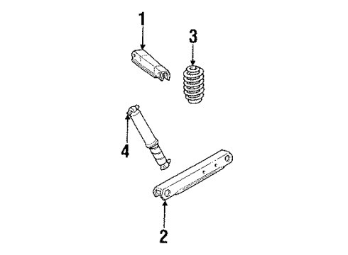 1987 Buick LeSabre Rear Suspension, Control Arm Diagram 1 - Thumbnail