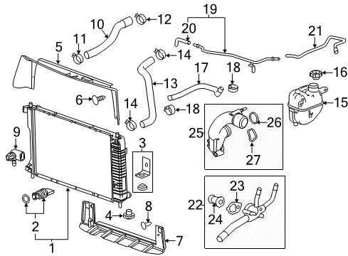 2017 GMC Terrain Radiator & Components Diagram 2 - Thumbnail