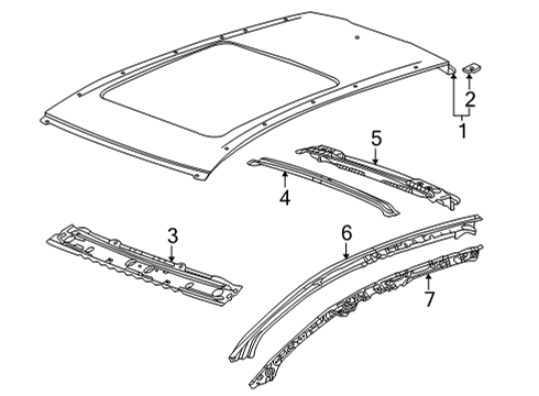 2022 Chevy Bolt EUV Roof & Components Diagram