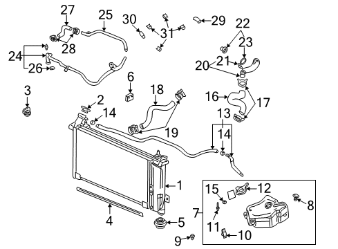 2006 Buick Rendezvous Seal, Radiator Upper Diagram for 15786522