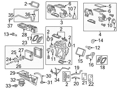 2014 Buick Enclave Module Assembly, Blower Motor Control *1A2J/1740A Diagram for 22958112