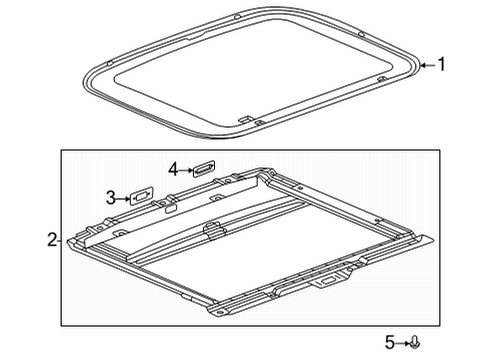 2019 GMC Acadia Sunshade Assembly, Sun Rf *Shale Diagram for 84767956