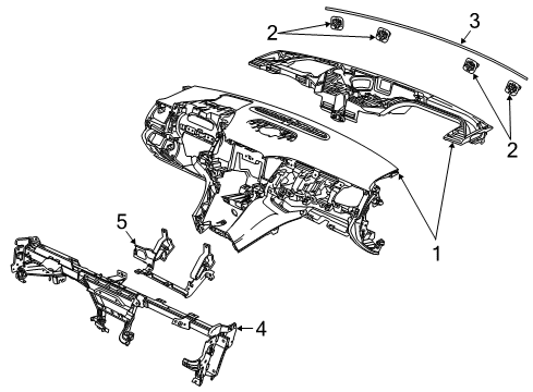 2015 Chevy Caprice Cluster & Switches, Instrument Panel Diagram 1 - Thumbnail