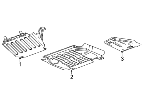 2023 Chevy Tahoe Splash Shields Diagram