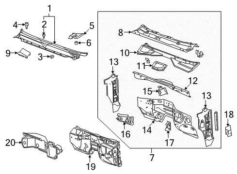 2011 Chevy Tahoe Cowl Diagram 1 - Thumbnail