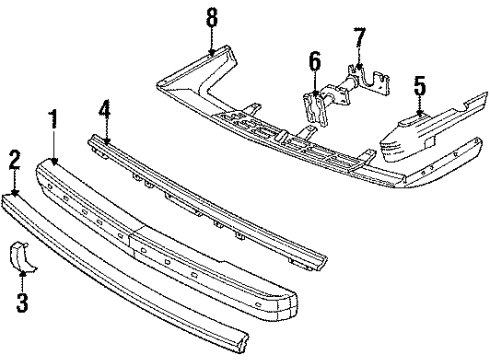 1990 Chevy Celebrity Front Bumper Diagram