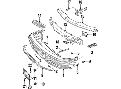 1998 Pontiac Bonneville Deflector, Engine Splash Shield Air Diagram for 25621132