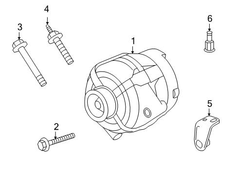 2008 Chevy Impala Generator Assembly Diagram for 15846253