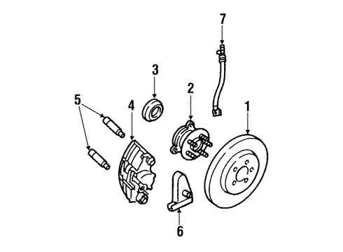 1998 Oldsmobile Achieva Front Brakes Diagram