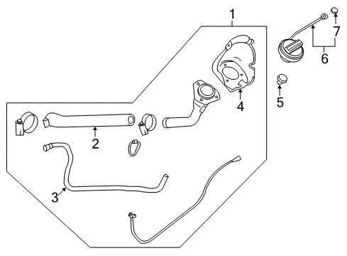 2018 GMC Sierra 1500 Fuel System Components Diagram 1 - Thumbnail