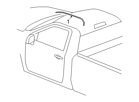 2021 Chevy Silverado 1500 Exterior Trim - Cab Diagram 3 - Thumbnail