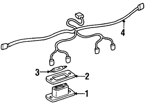 2000 Cadillac Catera Harness,Rear License Lamp Wiring Diagram for 9148633