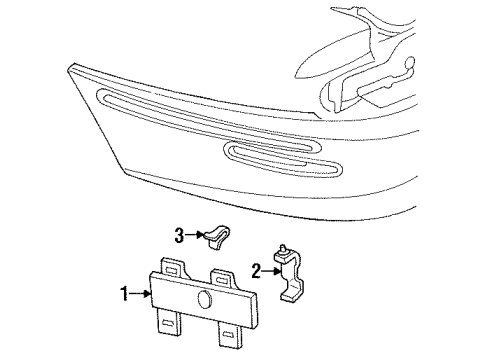 1999 Buick Riviera Lamp Assembly, Rear Side Marker Diagram for 5977491