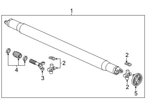 2023 Chevy Silverado 1500 Drive Shaft - Rear Diagram 1 - Thumbnail