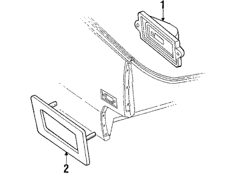 1985 Oldsmobile Toronado Rear Side Marker Lamps Diagram