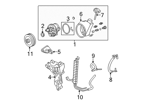 2014 Chevy Suburban 1500 P/S Pump & Hoses, Steering Gear & Linkage Diagram 3 - Thumbnail